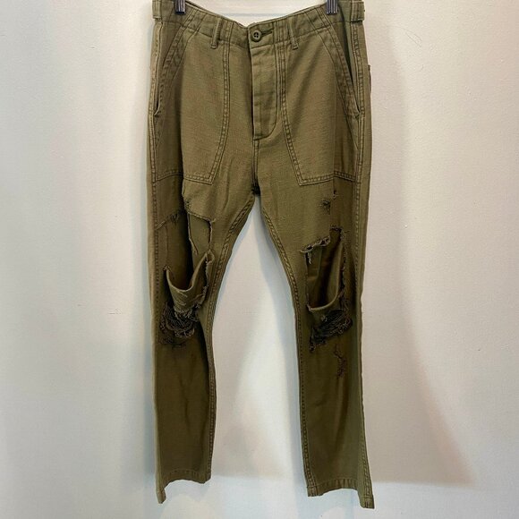 R13 Surplus Olive Green Pants Size 26 - Picture 1 of 6